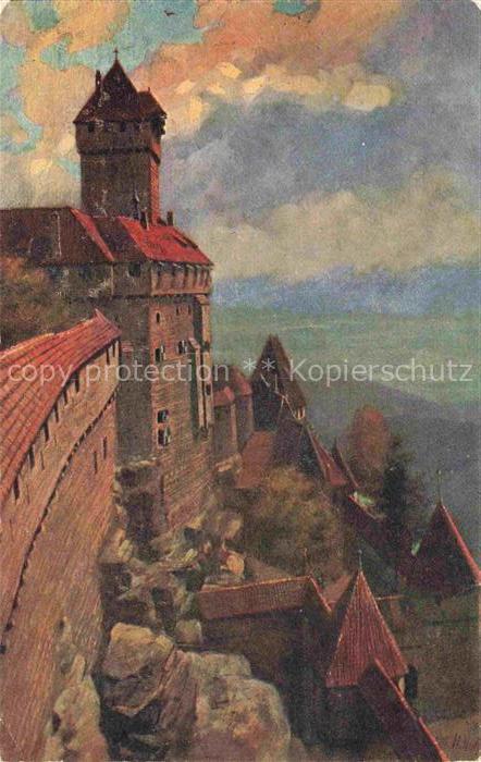 Hoffmann  Heinrich Kuenstlerkarte Sueddeutschland Alsace Haut Koenigsburg