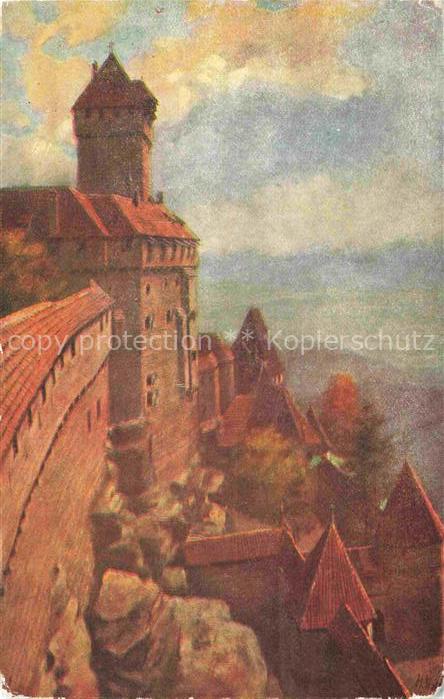 Hoffmann  Heinrich Kuenstlerkarte Sueddeutschland Alsace Haut Koenigsburg
