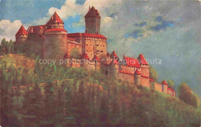 Hoffmann  Heinrich Kuenstlerkarte Sueddeutschland Alsace Haut Koenigsburg