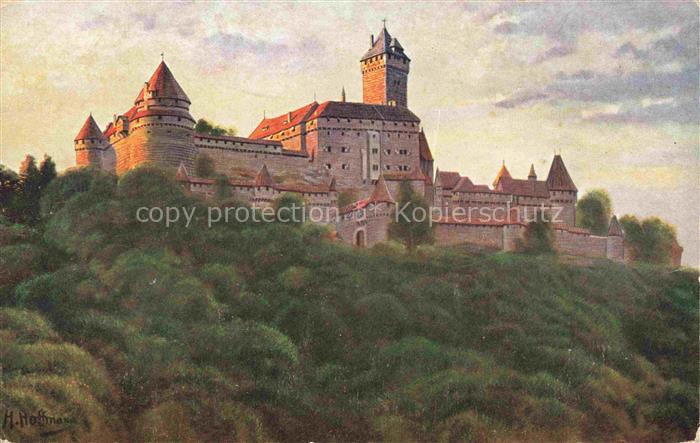 Hoffmann  Heinrich Kuenstlerkarte Sueddeutschland Alsace Hohkoenigsburg