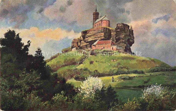 Hoffmann  Heinrich Kuenstlerkarte Sueddeutschland Alsace Die Dagsburg Schlossfel