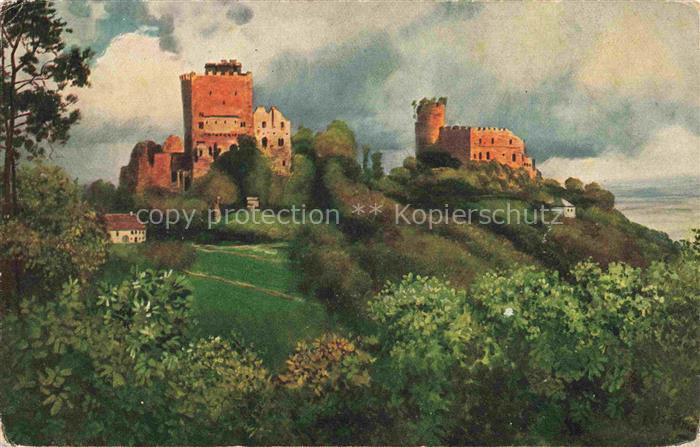 Hoffmann  Heinrich Kuenstlerkarte Sueddeutschland Alsace Ottroter Schloeser Lues