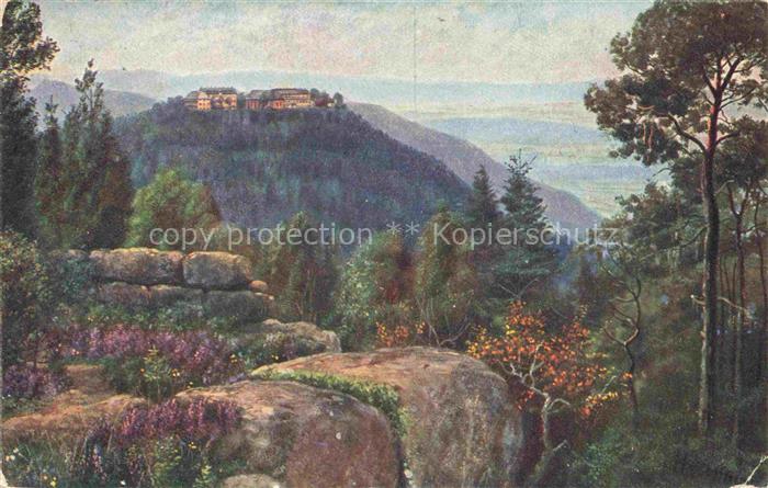 Hoffmann  Heinrich Kuenstlerkarte Sueddeutschland Alsace Mont Sainte Odile