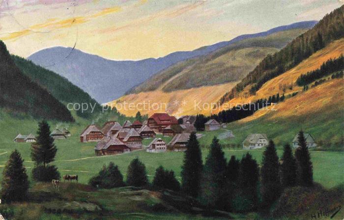 Hoffmann  Heinrich Kuenstlerkarte Sueddeutschland Alsace