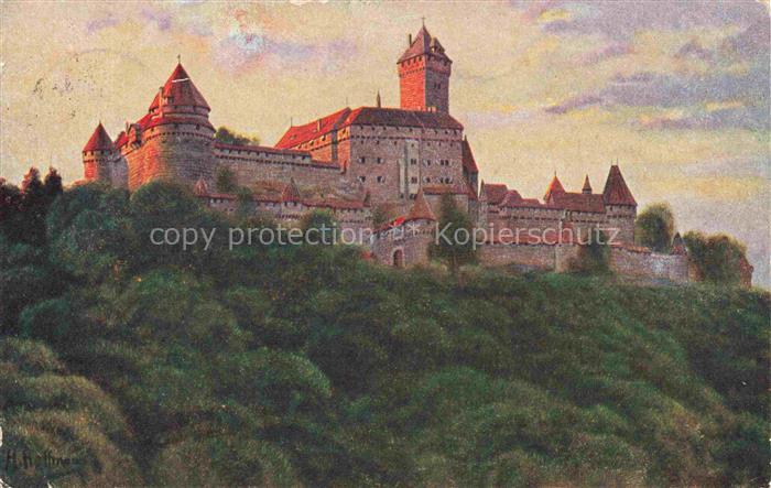 Hoffmann  Heinrich Kuenstlerkarte Sueddeutschland Alsace Haut Koenigsburg