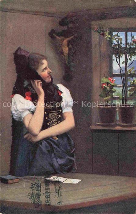 Hoffmann  Heinrich Kuenstlerkarte Sueddeutschland Alsace Im Herrgottswinkel