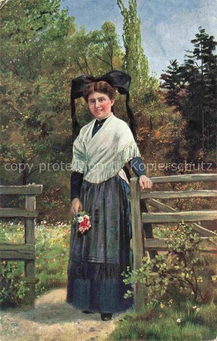 Hoffmann  Heinrich Kuenstlerkarte Sueddeutschland Alsace Markgraeflerin