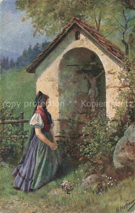 Hoffmann  Heinrich Kuenstlerkarte Sueddeutschland Alsace Am Bildstoeckl