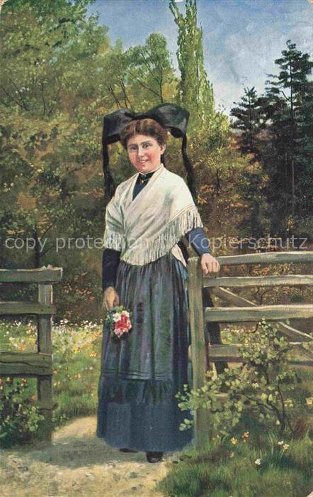 Hoffmann  Heinrich Kuenstlerkarte Sueddeutschland Alsace Markgraeflerin