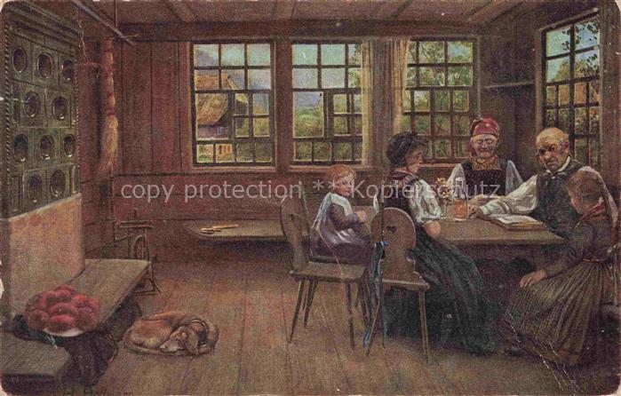 Hoffmann  Heinrich Kuenstlerkarte Sueddeutschland Alsace Sonntagsfrieden