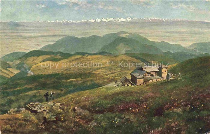 Hoffmann  Heinrich Kuenstlerkarte Sueddeutschland Alsace Grosser Belchen mit Alp