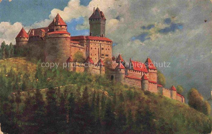 Hoffmann  Heinrich Kuenstlerkarte Sueddeutschland Alsace Hoh Koenigsburg