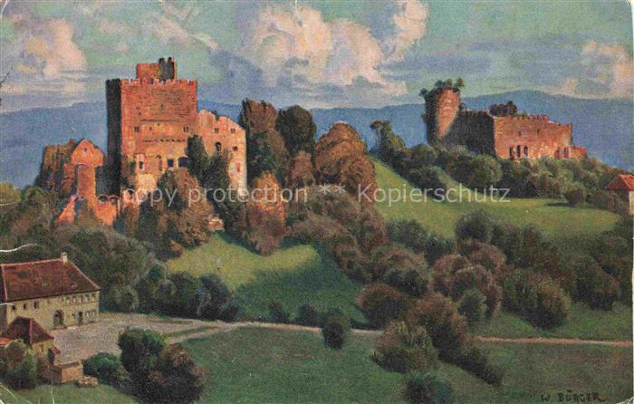 Buerger W. Kuenstlerkarte Ottrotter Schloesser