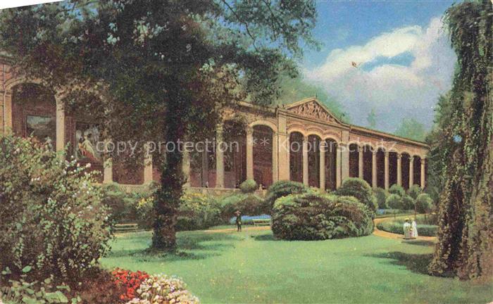 Hoffmann  Heinrich Kuenstlerkarte Sueddeutschland Alsace Baden Baden Die Trinkha