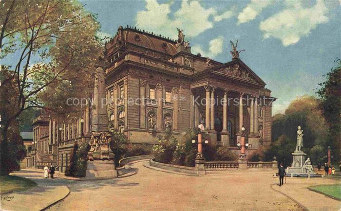 Hoffmann  Heinrich Kuenstlerkarte Sueddeutschland Alsace Wiesbaden Das Koenigl.