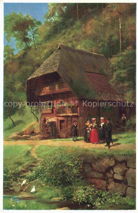 Hoffmann  Heinrich Kuenstlerkarte Sueddeutschland Alsace Aus dem Schapbachtal