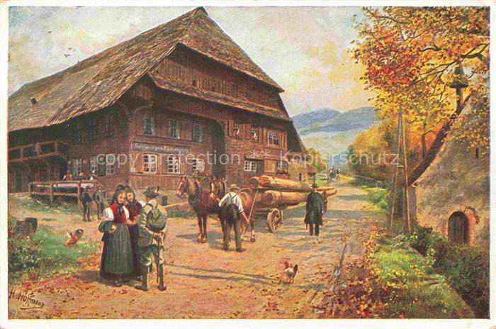 Hoffmann  Heinrich Kuenstlerkarte Sueddeutschland Alsace Gasthaus zum Himmelreic