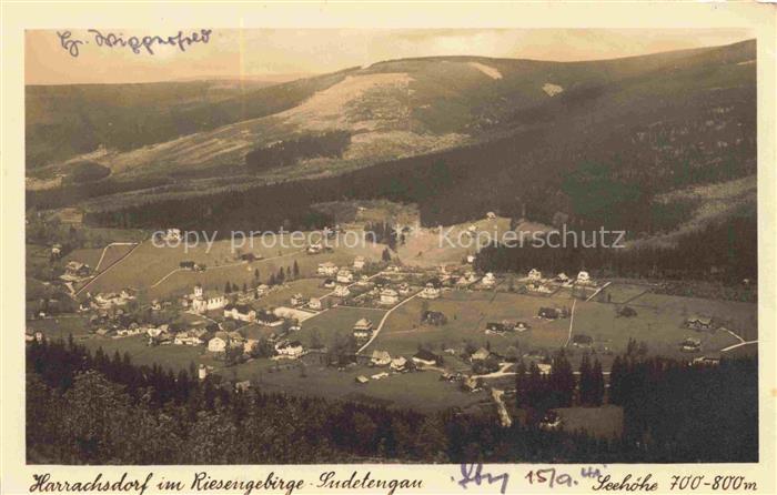 Harrachsdorf Harrachov CZ Panorama Riesengebirge Feldpost