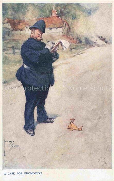 Wood Lawson Kuenstlerkarte Tucks Police Polizei