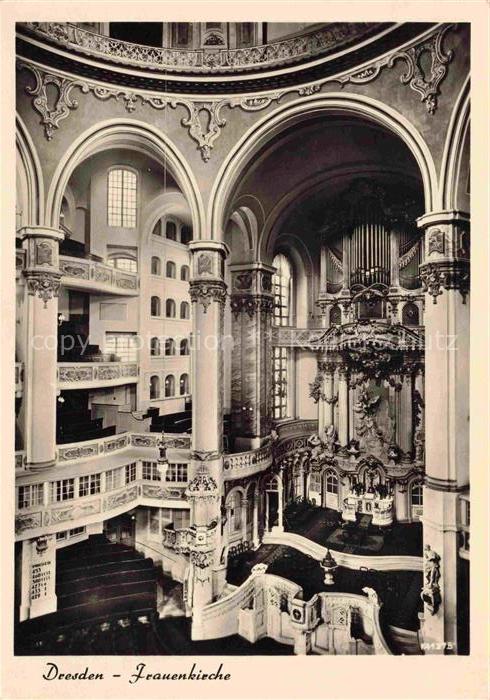 DRESDEN Elbe Frauenkirche vor der Zerstoerung