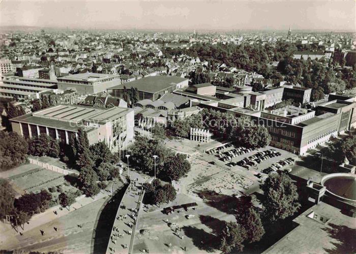 DuessELDORF  CITY Ausstellungshallen Fliegeraufnahme