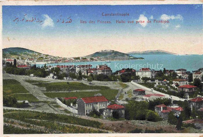 Constantinople Constantinopel ISTANBUL TK Iles des Princes Halki vue prise de Pr