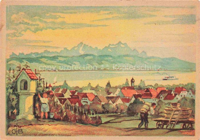 Nonnenhorn Bodensee Kuenstlerkarte