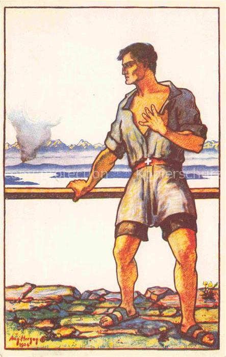 Herzog August Kuenstlerkarte Muensterlingen Bundesfeier Notleidenden