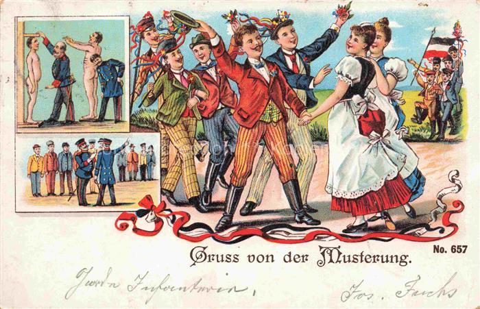 Musterung Conscription Reclutamiento Arruolamento Militaria Nr. 657 Tanz Gruss L