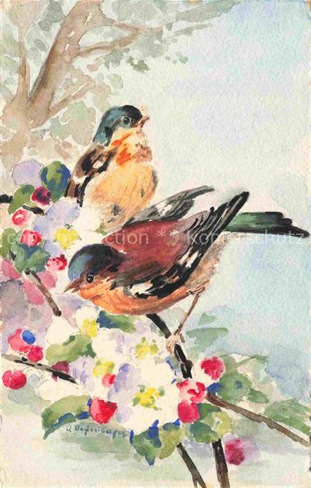 Handgemalt hand-painted peint-a-la-main pintado-a-mano-- MP Paris Nr. 133 Vogel