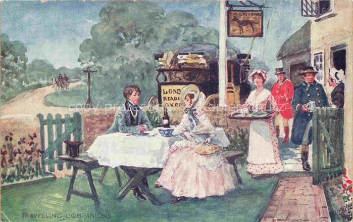 Verlag Tucks Oilette Serie Nr. 2888 Travelling Companions