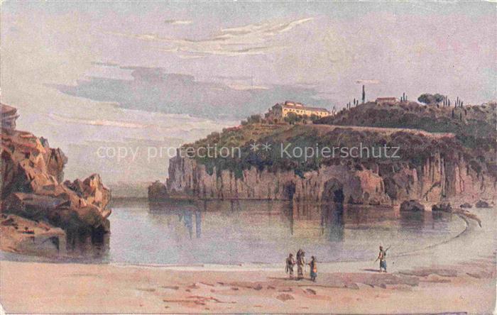 CORFOU Korfu Corfu Greece Strand Bucht Kuenstlerkarte