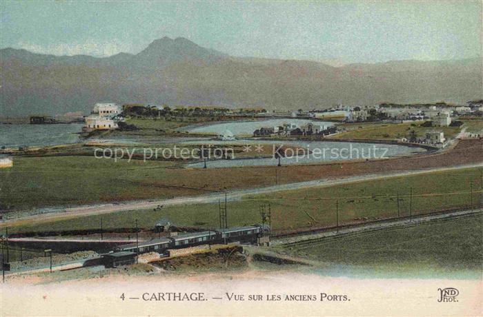 Carthage  Karthago Carthago Tunesie Vue sur les anciens ports