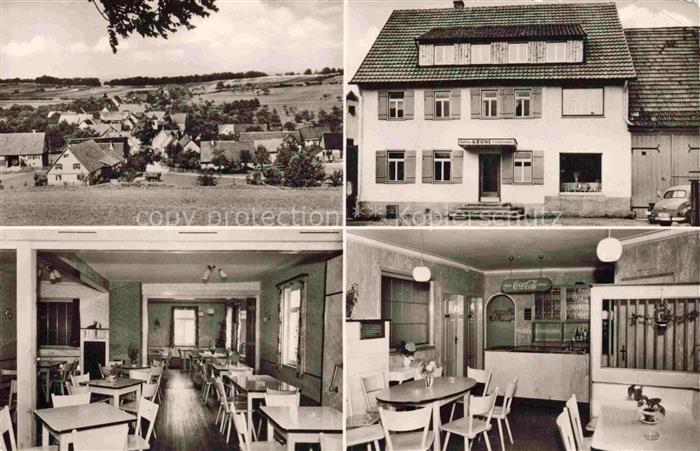 Ochsenwang Bissingen Teck BW Gasthaus zur Krone Gastraum Panorama