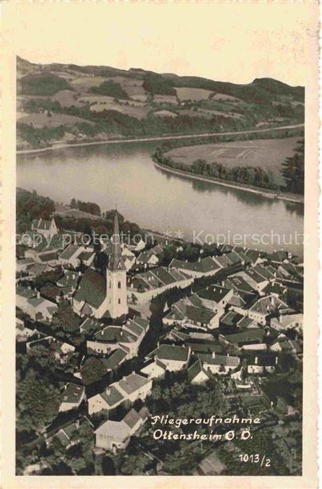 Ottensheim Donau Oberoesterreich AT Fliegeraufnahme