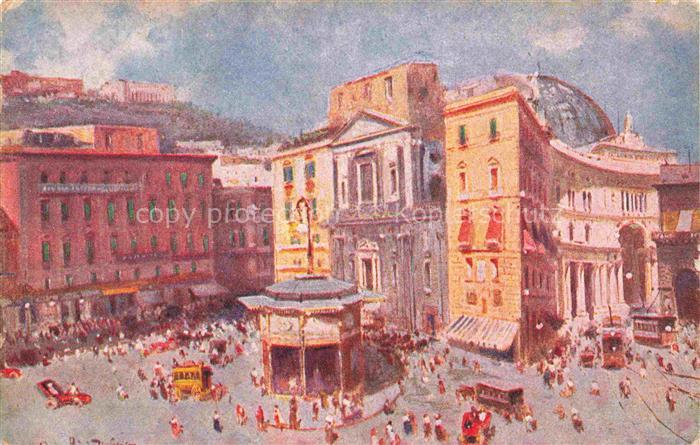 NAPOLI Neapel Naples IT Largo San Ferdinando Kuenstlerkarte