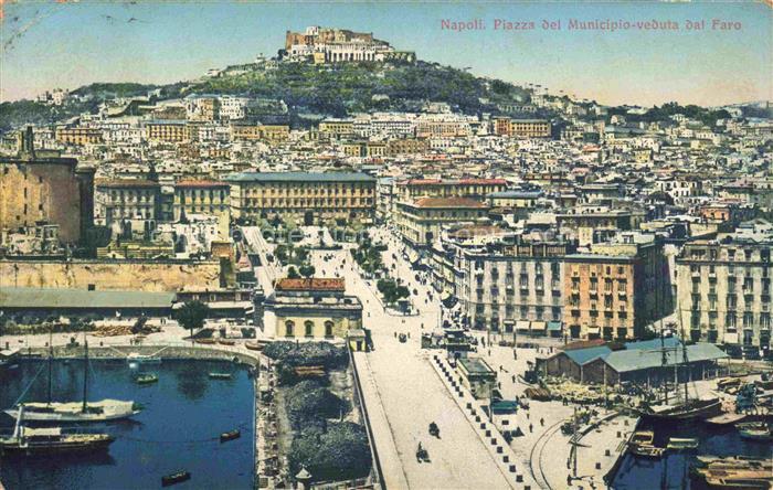 NAPOLI Neapel Naples IT Piazza dei Municipio veduta dal Faro