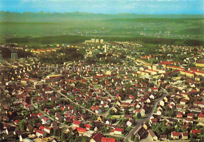 Neugablonz Kaufbeuren Panorama Schmuckstadt Blick gegen Allgaeuer Gebirge