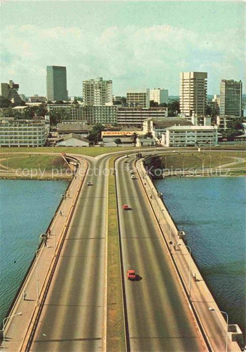 Abidjan Cote d Ivoire Elfenbeinkueste Pont Général de Gaulle et la ville