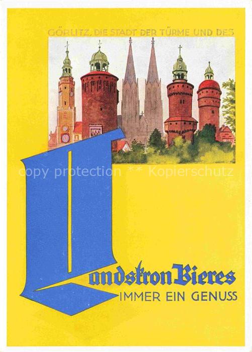 GoeRLITZ  Sachsen Stadt der Tuerme und des Landstron Bieres Getraenkewerbung
