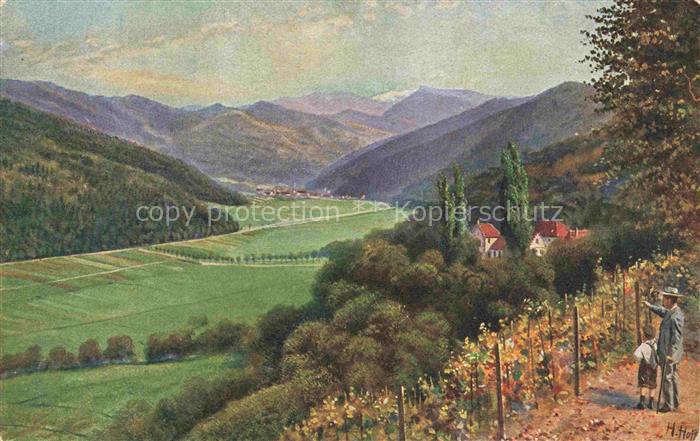 Guenterstal Guentersthal FREIBURG Baden Landschaftspanorama Schwarzwald Kuenstle