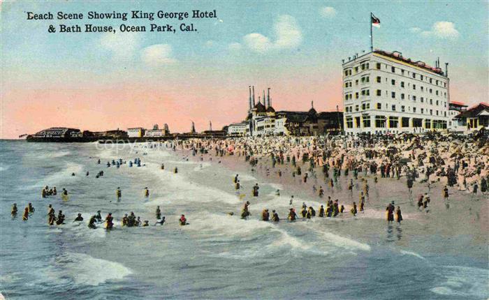 Ocean Park Santa Monica California USA King George Hotel and Bath House Beach