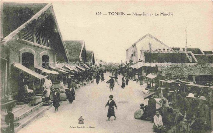 Tonkin Region Hanoi Vietnam Nam-Dinh Marché