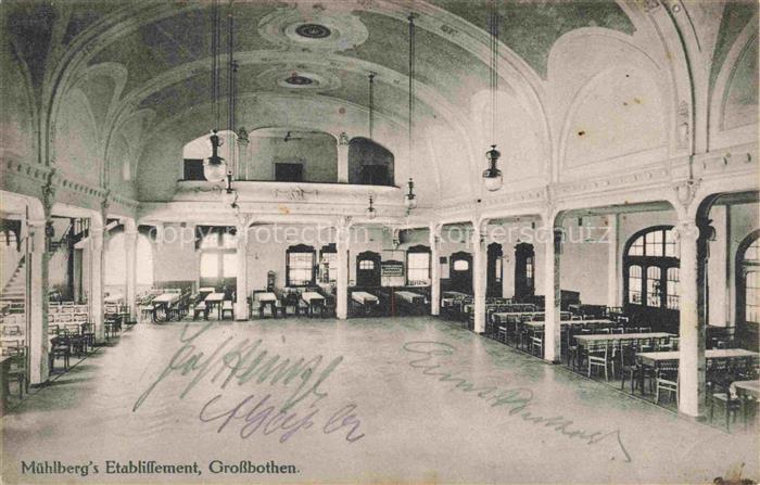 Grossbothen Leipzig Sachsen Muehlberg's Etablissement Saal