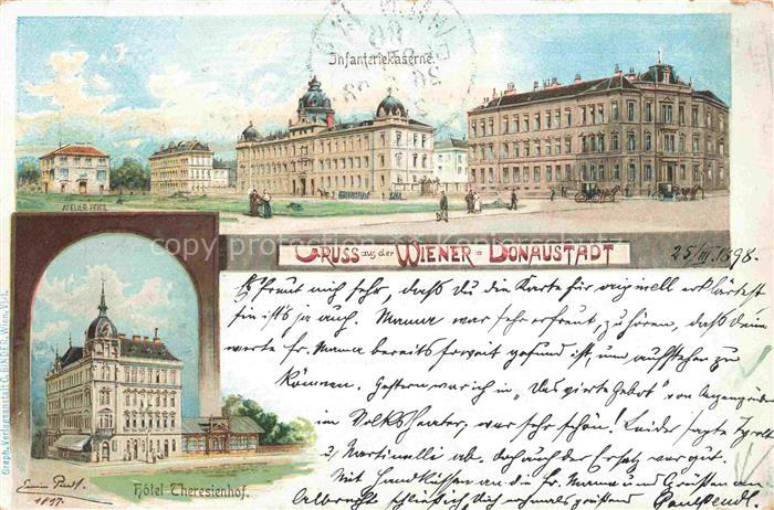 WIEN AT Infanteriekaserne Hotel Theresienhof Litho