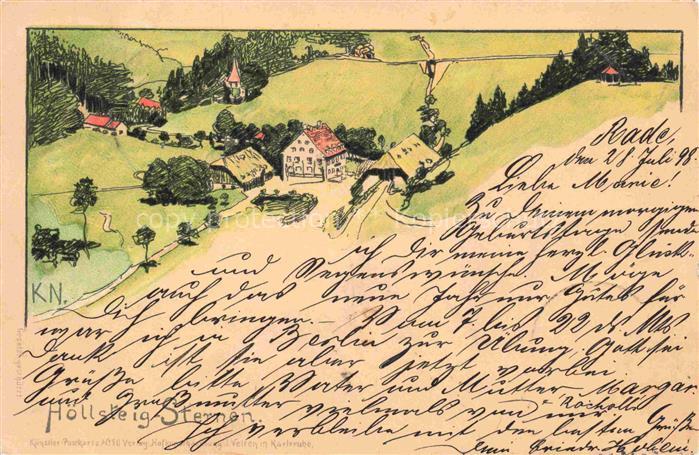 Hoellsteig Hinterzarten BW Hotel Sternen Kuenstlerkarte