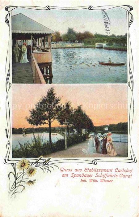 Spandau BERLIN Etablissement Carlshof am Spandauer Schiffahrts-Canal