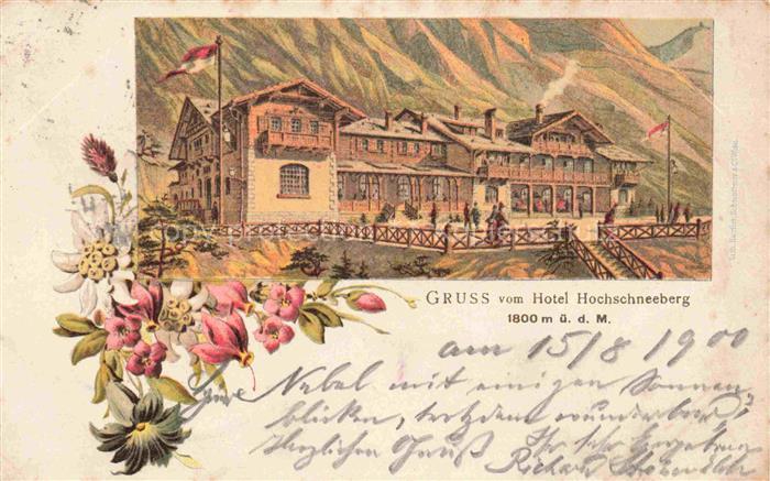 Puchberg Schneeberg Niederoesterreich AT Hotel Hochschneeberg Litho