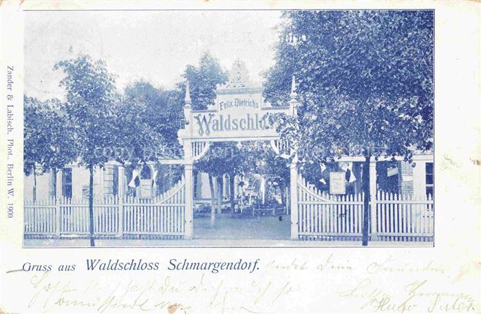 BERLIN  CITY Waldschloss Schmargendorf Deutsche Reichspost