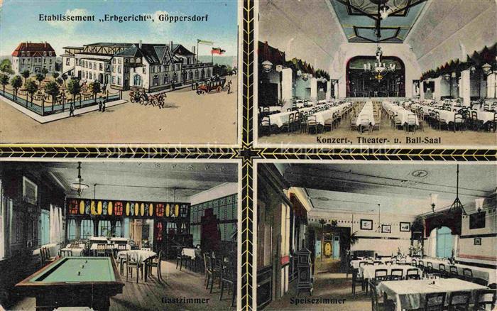 Goeppersdorf Burgstaedt Sachsen Etablissement Erbgericht Saal Gastzimmer Speisez